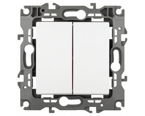 Переключатель двухклавишный без рамки Эра Эра 12 12-1106-01М