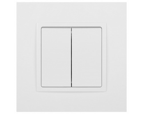 Переключатель двухклавишный без рамки Эра Эра Elegance 14-1106-01М
