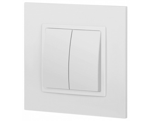 Переключатель двухклавишный без рамки Эра Эра Elegance 14-1106-01М