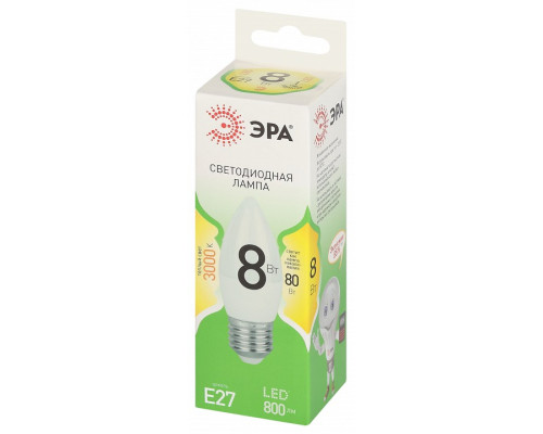 Лампа светодиодная Эра Green Line LED B35-8W-830-E27 GL