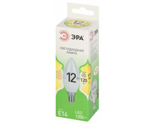 Лампа светодиодная Эра Green Line LED B35-12W-830-E14 GL