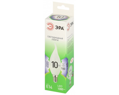 Лампа светодиодная Эра Green Line E14 10Вт 6500K LED BXS-10W-865-E14 GL