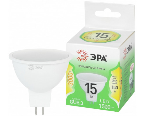 Лампа светодиодная Эра  LED MR16-15W-830-GU5.3 GL