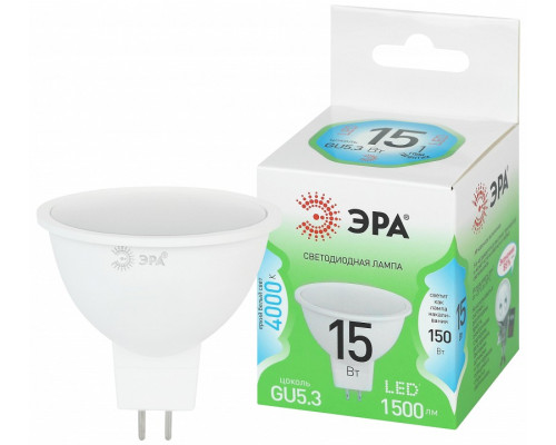 Лампа светодиодная Эра  LED MR16-15W-840-GU5.3 GL