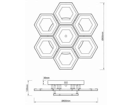 Потолочная люстра Escada Hexagon 10204/7LED