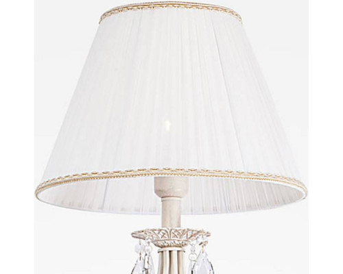 Торшер Eurosvet Amelia 10073/1 белый с золотом хрусталь Strotskis 10073/1