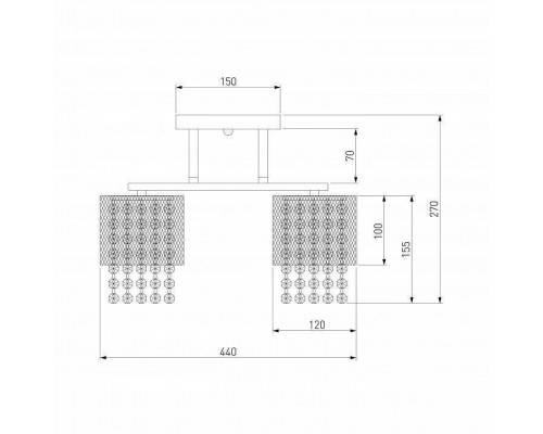 Люстра на штанге Eurosvet Bonnie 30137/5 золото