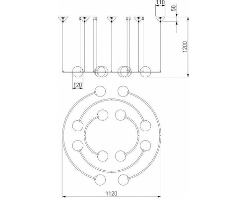 Подвесная люстра Bogates Brook латунь 359/12