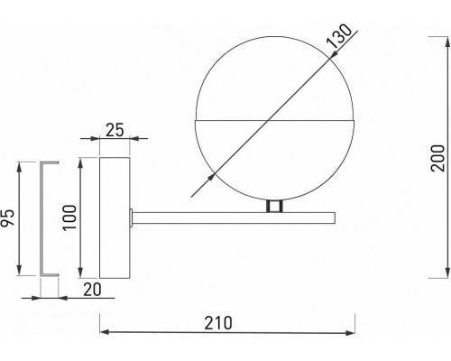 Бра Eurosvet Nuvola 70129/1 латунь