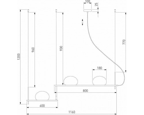 Подвесной светильник Eurosvet Stair 70145/3 черный