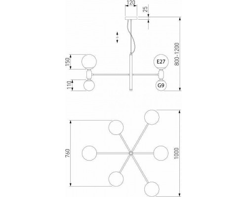 Подвесная люстра Eurosvet Bubble a063213