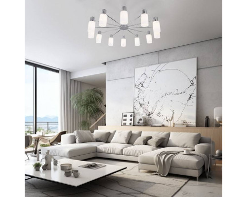 Потолочная люстра Eurosvet Vegga 70160/12 хром Smart