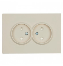 Розетка двойная без заземления и со шторкой, без рамки Stekker RST10-5116-08 49903