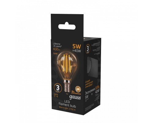 Лампа светодиодная Gauss E27 5 Вт 2700 K 105801005