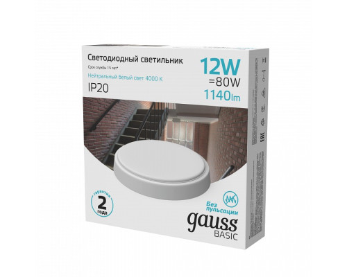 Накладной светильник Gauss  193411212B