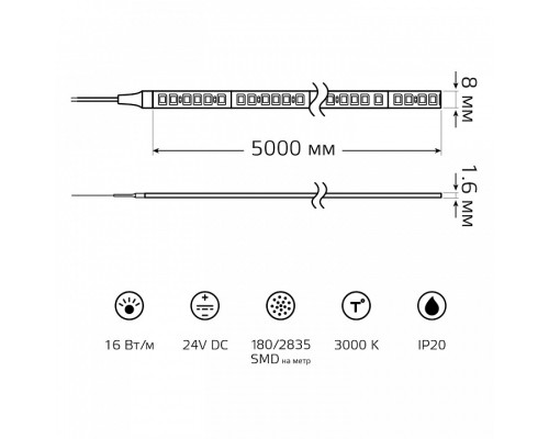 Лента светодиодная Gauss  23637032014