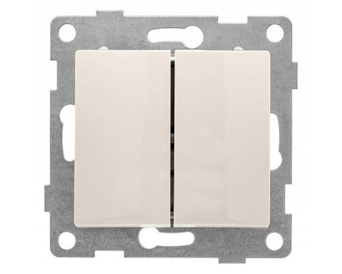 Выключатель двухклавишный без рамки Gusi Electric BRAVO С10В2-003