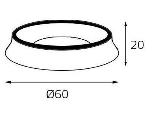 Кольцо декоративное Italline M03-046 M03-046 ring black