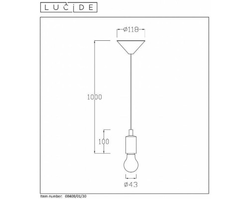 Подвесной светильник Lucide Fix 08408/01/30