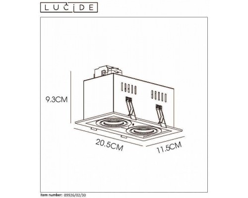 Встраиваемый светильник Lucide Chimney 09926/02/30