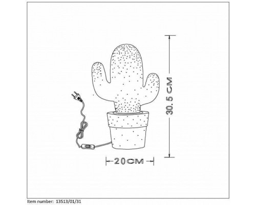 Настольная лампа декоративная Lucide Cactus 13513/01/31