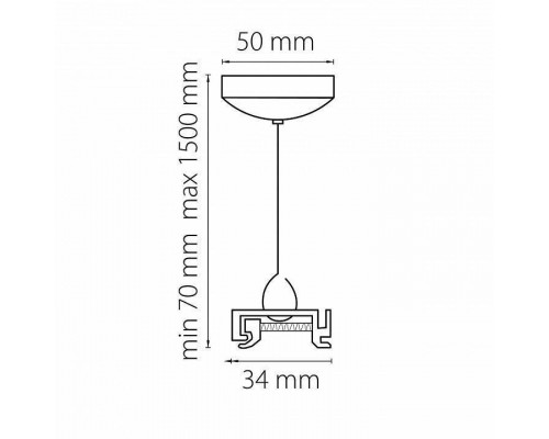 Подвес для трека Lightstar Barra 504176