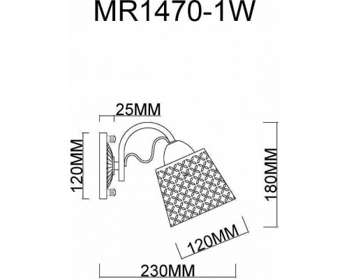 Бра MyFar Luiza MR1470-1W