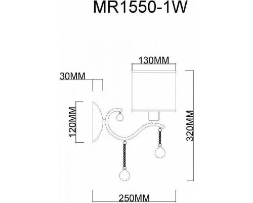 Бра MyFar Dante MR1550-1W