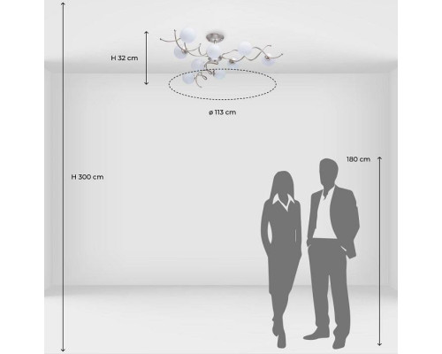 Люстра на штанге MW-Light Оливия 5 9 ламп 306012709