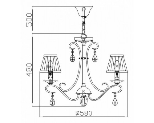 Подвесная люстра Maytoni Brionia ARM172-05-G