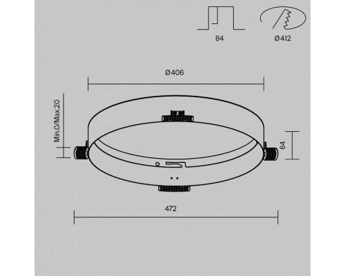 Набор креплений для встраивания светильника Maytoni Accessories DLA032-TRS45-W