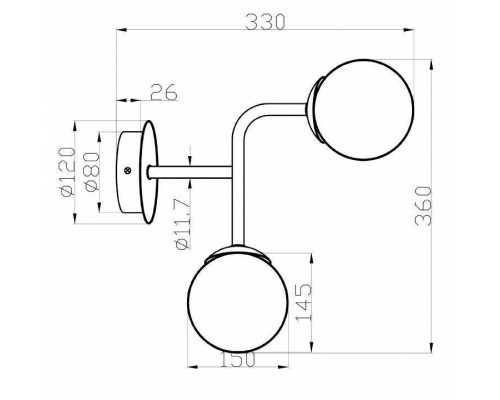 Бра Maytoni Erich MOD221-WL-02-G