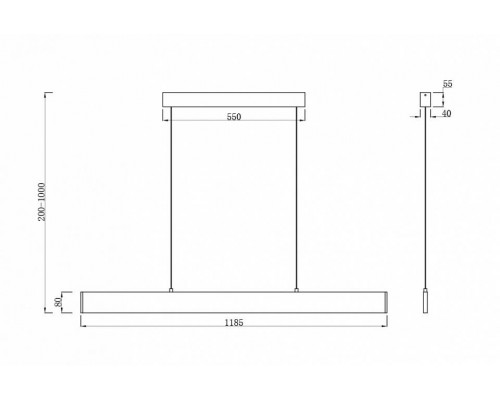 Подвесной светильник Maytoni Step P010PL-L30B4K