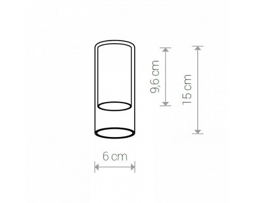 Плафон Nowodvorski Cameleon Cylinder S TR/BL 8544