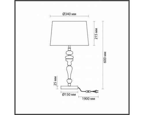 Настольная лампа декоративная Odeon Light Homi 5040/1T