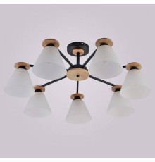 Люстра на штанге Reluce 01625-1 01625-0.3-07 BK+WOOD