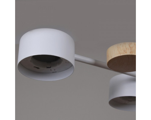 Люстра на штанге De Markt 03758-0.3-06 6xGX53 белый/дерево 03758-0.3-06 WT+WOOD GX53