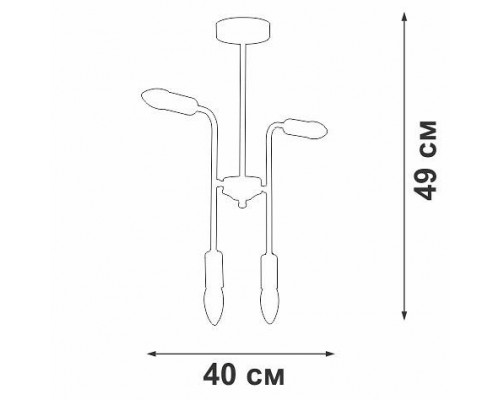 Люстра на штанге Vitaluce V3022 V3022-1/4PL