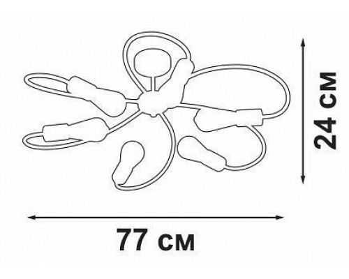 Потолочная люстра Vitaluce V3076 V3076-1/6PL