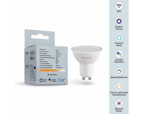 Лампа светодиодная с управлением через Wi-Fi Voltega Wi-Fi bulbs 2425