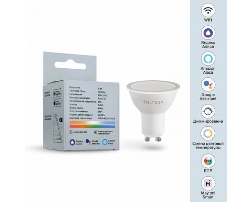 Лампа светодиодная с управлением через Wi-Fi Voltega Wi-Fi bulbs 2426