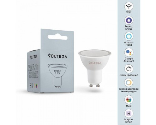 Лампа светодиодная с управлением через Wi-Fi Voltega Wi-Fi bulbs 2426