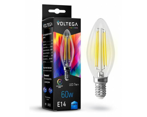 Лампа светодиодная Voltega Cangle E14 7W High CRI 7153