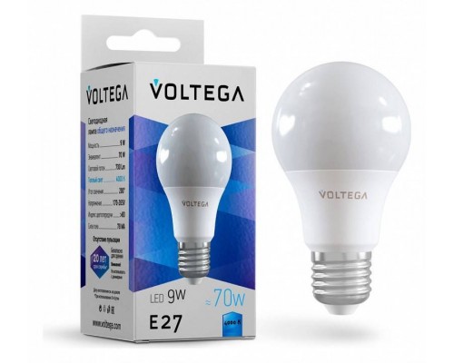 Лампа светодиодная Voltega General purpose bulb 9W 8443