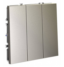 Выключатель трехклавишный без рамки Voltum S70 VLS030104