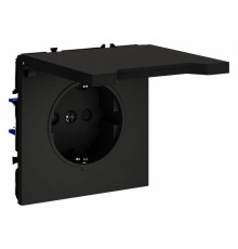 Розетка с заземлением и со шторкой, без рамки с крышкой Voltum S70 VLS040308