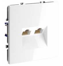 Розетка двойная Ethernet RJ-45 без рамки Voltum S70 VLS060201