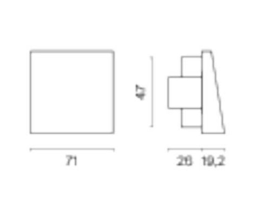 Розетка для вывод кабеля без рамки Voltum S70 VLS080203