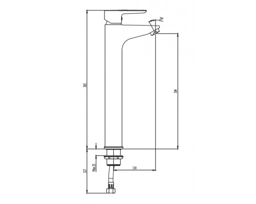 Смеситель для раковины LAPARET ALAMERA высокий N2016202LPT
