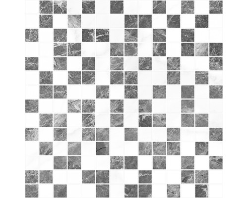 Crystal Мозаика серый+белый 30х30